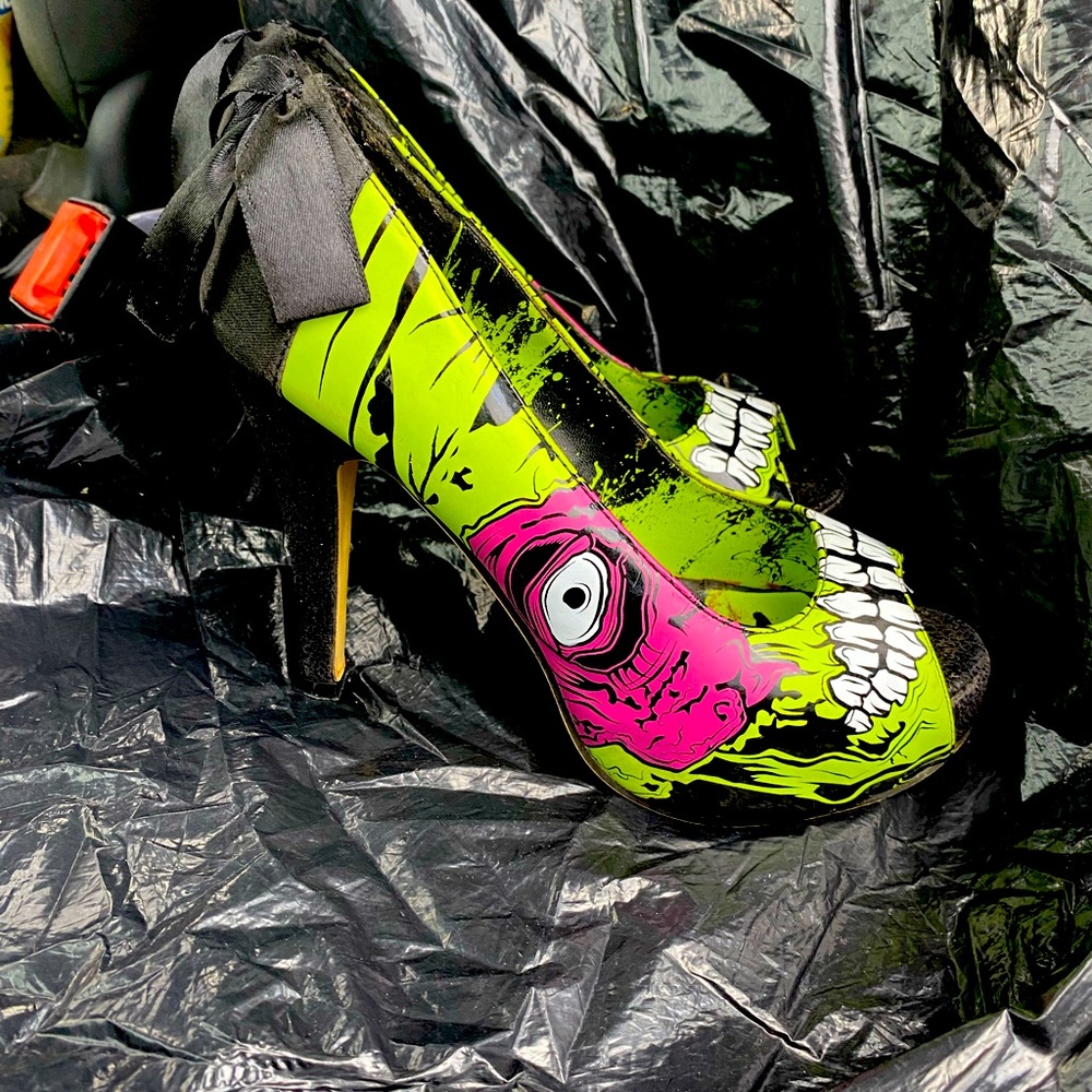 Iron Fist zombie open toe pumps